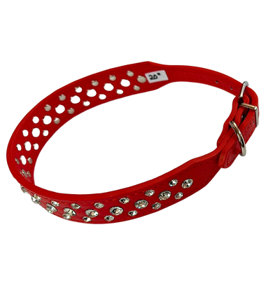 Pleather Rhinestone Collar