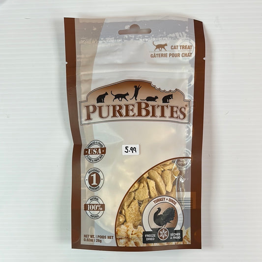 Gâteries pour chats PureBites, dinde lyophilisée, 0,92 oz