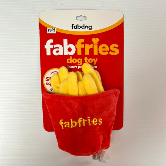 Fabdog Big Fab Fries Super Squeaky Dog Toy