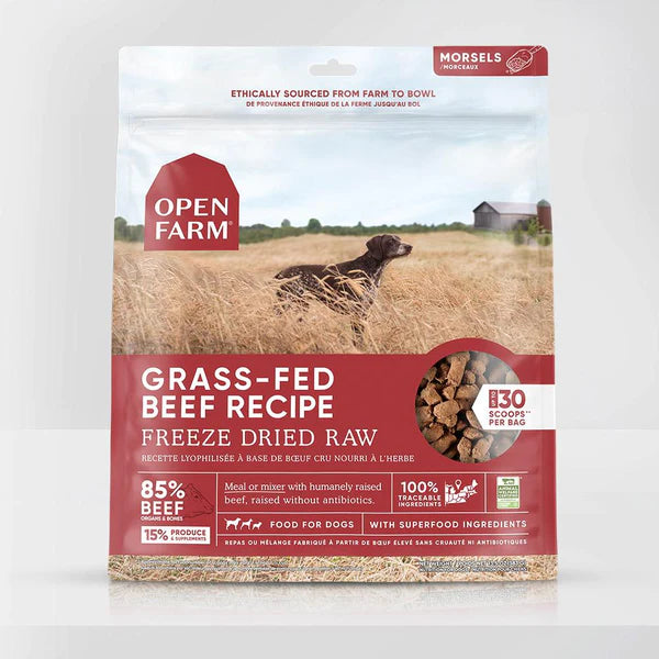 Open Farm Grass-Fed Beef Recipe Freeze Dried Raw Dog Food, 3.5oz