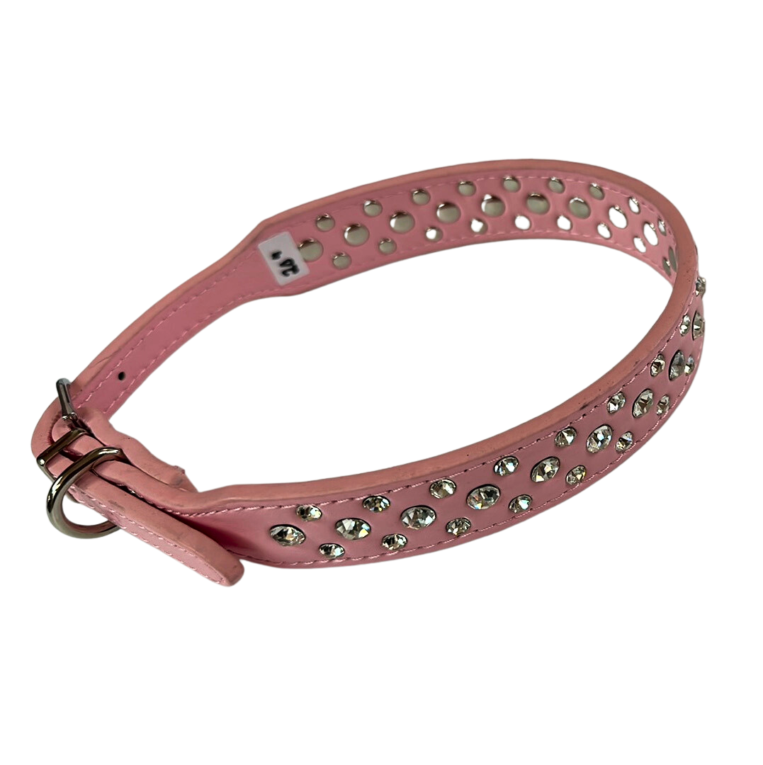 Pleather Rhinestone Collar