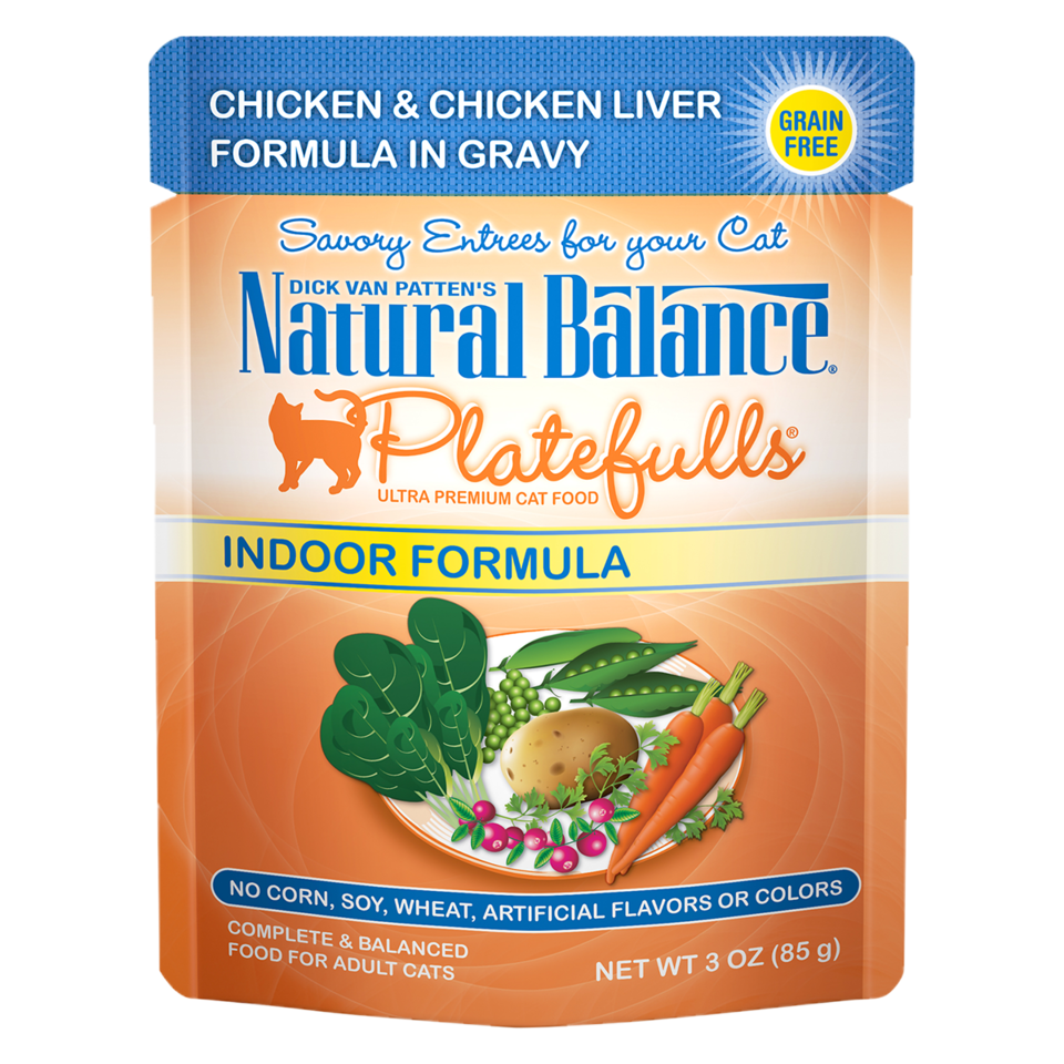 Natural Balance Platefulls® Indoor Formula, Chicken & Chicken Liver Formula in Gravy