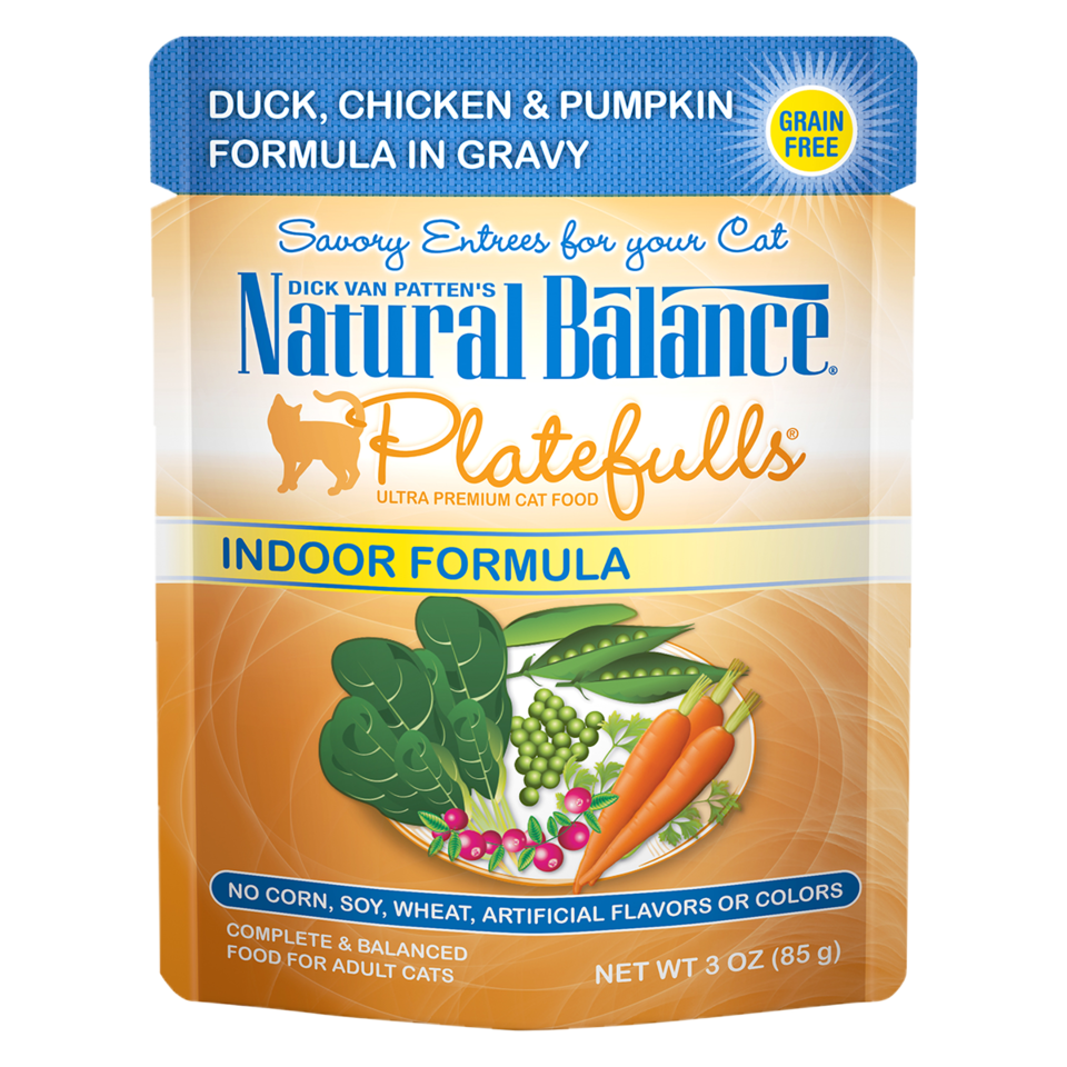 Natural Balance Platefulls® Indoor Duck, Chicken & Pumpkin Formula in Gravy