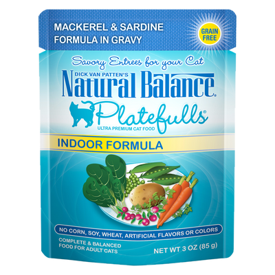 Formule d'intérieur Natural Balance Platefulls®, formule de maquereau et de sardine en sauce