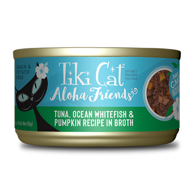 Tiki Cat Aloha Friends Thon, corégone et citrouille